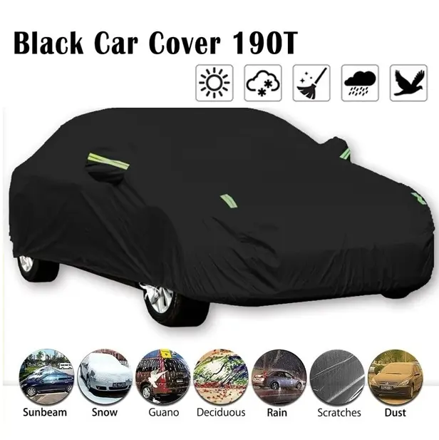 Selimut Sarung Penutup Kereta Black & Grey Car Cover Protector Water Sun Rain UV Protection Midnight Accessories Automotive