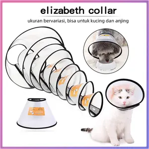 Kerah Penutup Pindung Kucing Anjing Dapat Disesuaikan Penutup Perawatan anti-menjilat cincin Persediaan Hewan Peliharaan