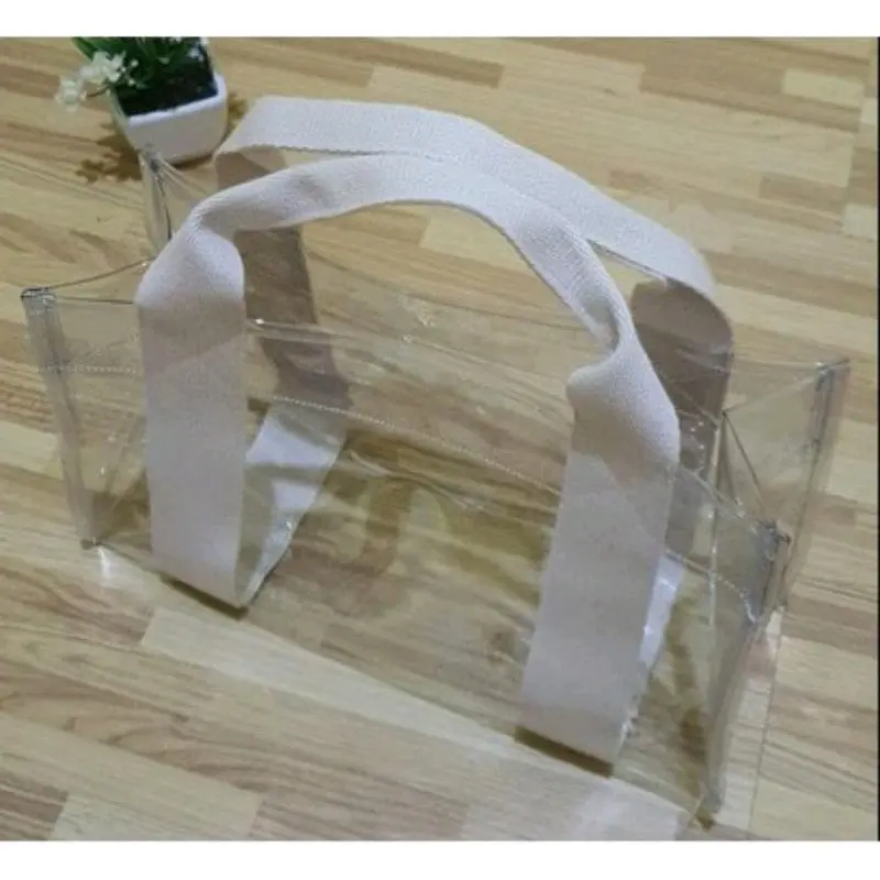 tote bags mika tebal,tas mika tranparan 0,25,tas mika corea Polos 2