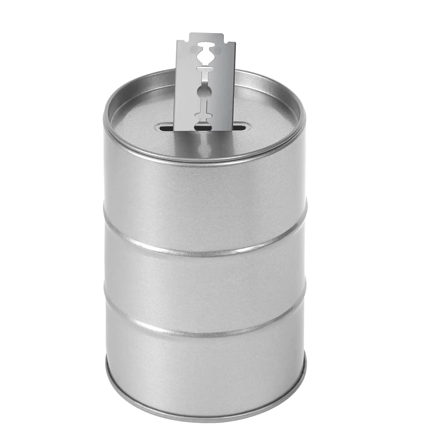Safety Razor Blade Disposal Container Box, Metal Razor Disposal Case Safe Bank for Storing Used Wasted Blades