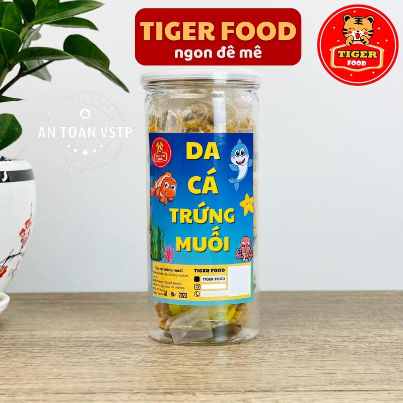 Da cá trứng muối 220g TIGER FOOD Da cá mix vị trứng muối phô mai giòn ngon siêu ghiền - ăn vặt Sài Gòn Snack Cay