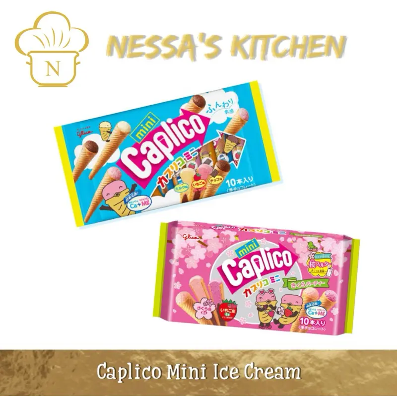 Glico Caplico Mini Ice Cream Milk Choco Strawberry from Japan [Nessa’s ...