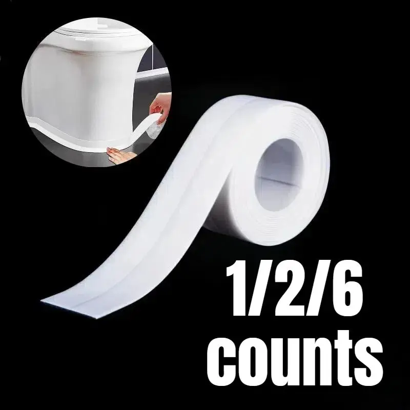 Self-adhesive Bathroom Kitchen Seam Sealing Strip, Anti-stain & Waterproof Adhesive Strip, Bathroom Bathtub Shower Countertop Sink Floor Kitchen Seam Sealing Tape