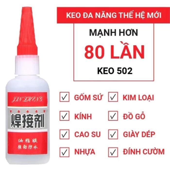 MOGEE Keo Siêu Dính Đa Năng Mạnh Gấp 80 Keo 502 Dán Sắt, Dán Đá, Dán Nhựa, Dán Gỗ 50ml