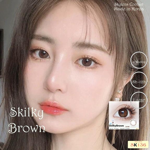 Lens Skilky Brown 14.30 (SK136-1chiếc) - Sky Lens Kính Áp Tròng Hàn Quốc