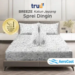 TRUU Breeze Katun Jepang Quilt Cover  Meadow Lines Green TR.KJP14 220x240 cm Sarung Duvet  Sensasi Dingin dengan Aerocool Innovation