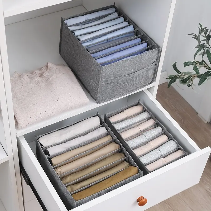 Hộp Vải Đựng Quần Áo - Hộp Đựng Chia Ngăn Sắp Xếp Tủ Quần Áo Vải Không Dệt Cao Cấp 6