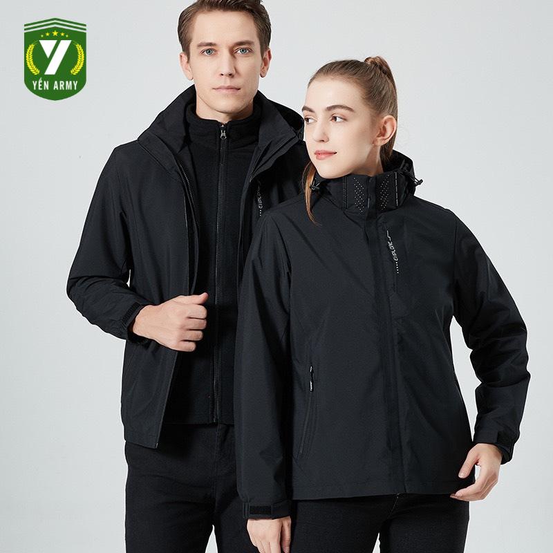 Áo Gió Chống Nước 3 Lớp - Áo Khoác Đôi Nam Nữ Phong Cách Lính - Mã AK268