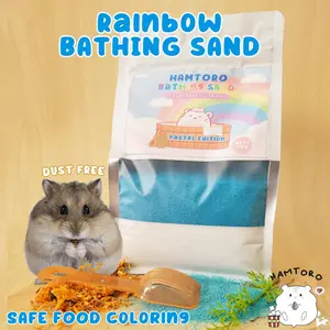 Rainbow Bathing Sand Pasir Mandi Hamster SAFE Food Coloring