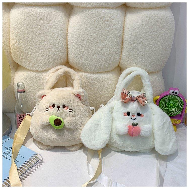Túi Gấu Bông Mini- Túi Thỏ Lông Mềm 2025- Kèm dây đeo chéo dây xách đa năng