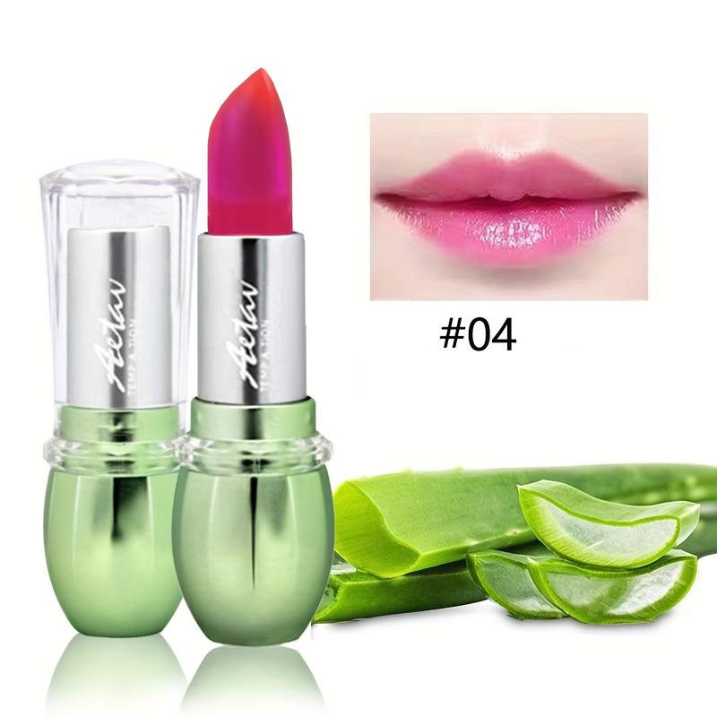 Product Introduction of Son Môi Nha Đam Dưỡng Ẩm, Son Dưỡng Môi Đổi Màu Nhiệt Độ Ma Thuật, Son Bóng Bổ Dưỡng Lâu Trôi, Mỹ Phẩm Chăm Sóc Môi Hàng Ngày 5