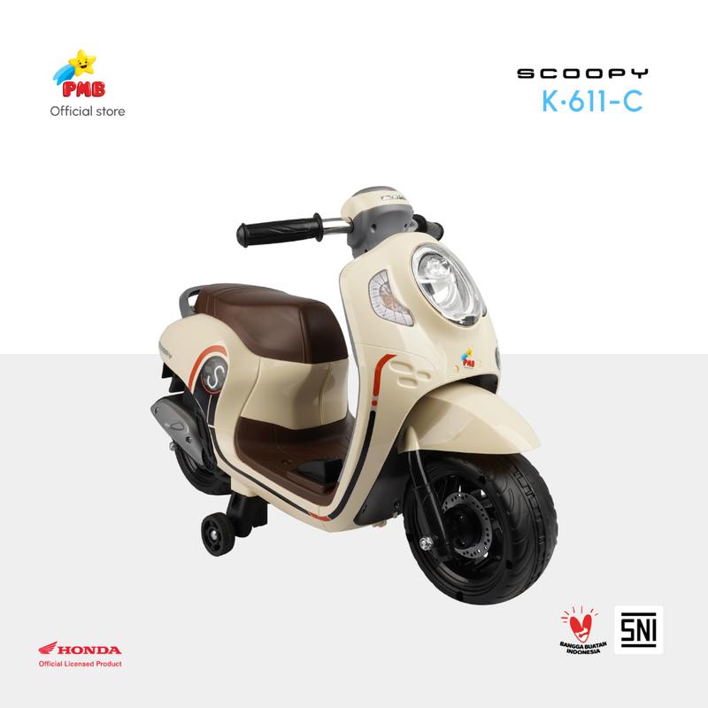 Motor Aki Anak Honda Scoopy - PMB K611C // Motor Aki Mini Lampu Led 2