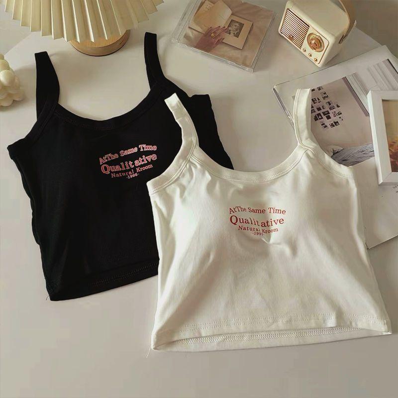 Áo Vest Hai Dây In Hình, Thiết Kế Cô Gái Nóng Bỏng Dễ Thương Và Gợi Cảm, Dành Cho Nữ, Có Thể Mặc Bên Trong Hoặc Mặc Ngoài, Có Đệm Ngực, Áo Sơ Mi Cơ Sở Bó Sát Không Tay Sành Điệu, Thích Hợp Cho Mùa Hè, Năm 2023, HK 6