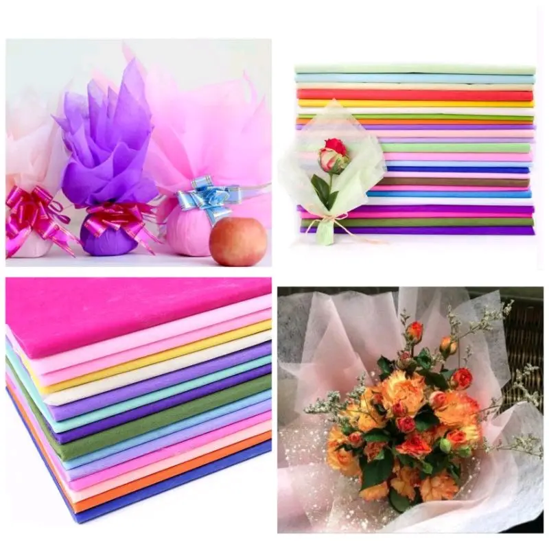 1 PACK 20 LEMBAR KERTAS TISSU COTTON PAPER BUNGA