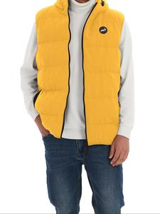 Men's Solid Patched Pocket Zipper Vest Jacket, Loose Casual Sleeveless Thermal Lined Hooded Outerwear for Fall & Winter, Men's Clothes for Daily Wear