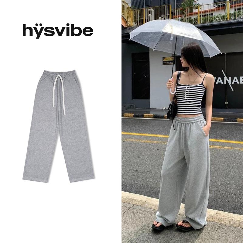 Quần Dài Thun HYS Basic Xám Tiêu Baggy Nam Nữ Có Túi Ống Rộng - Hey-You - Menswear, Ong 0