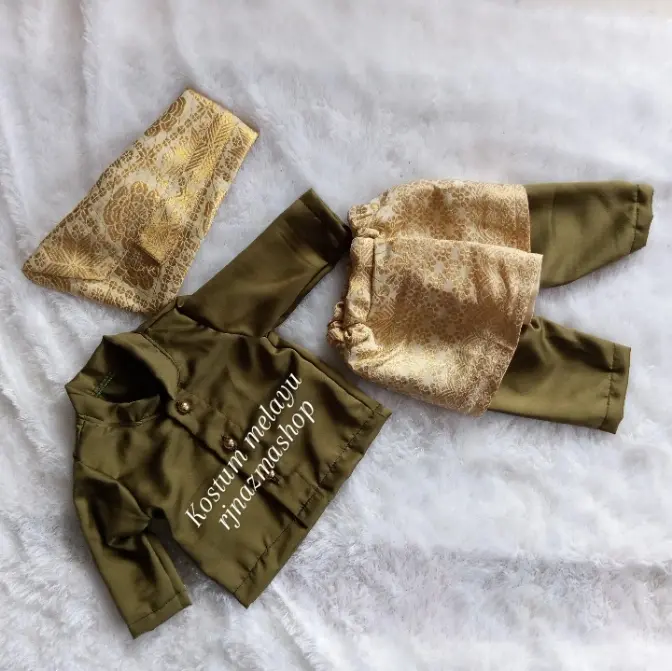 Pakaian Adat Melayu bayi newborn, Set melayu bayi newborn, Bisa COD Bunda Merah 0