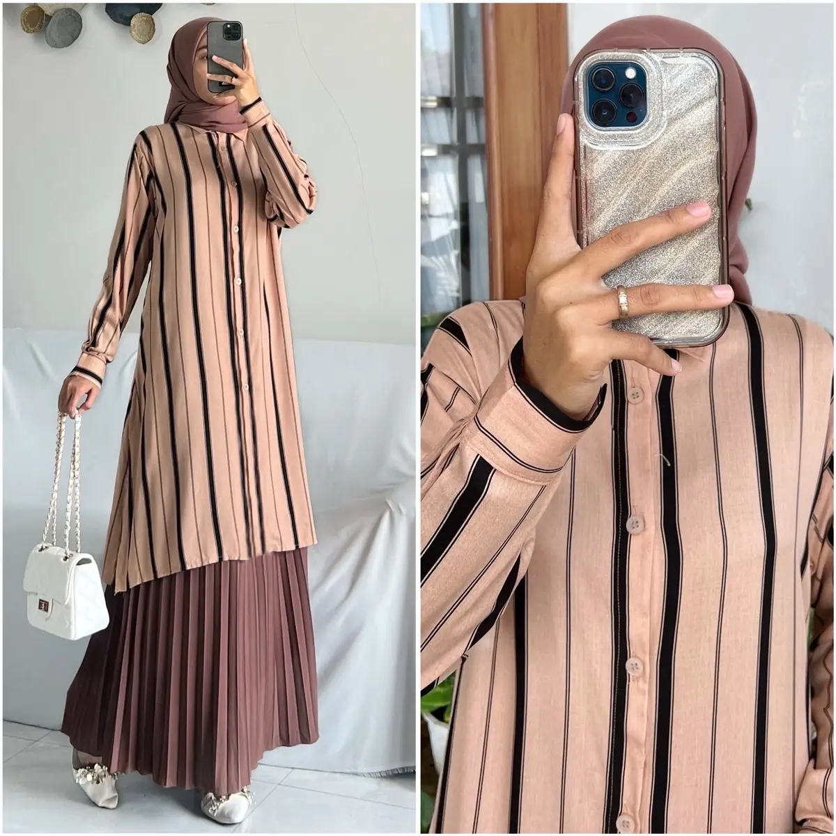 Zalfaoutfit AVILA tunik rayon motif