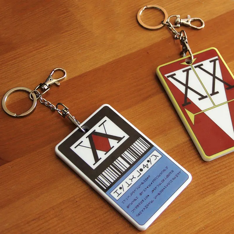 1 Pcs New Anime Hunter X Hunter License Card Holders Hisoka Kurapika Killua Zoldyck PVC Card Cover Case Pendant Keychains Toys