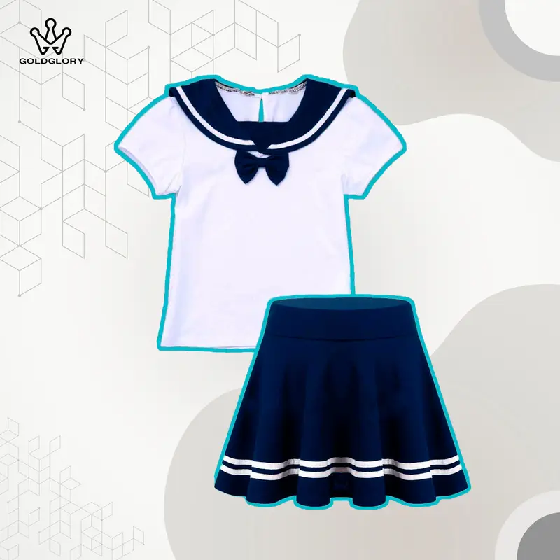 GOLDGLORY Baju Anak Set Jepang Stylish Seragam Sekolah 3