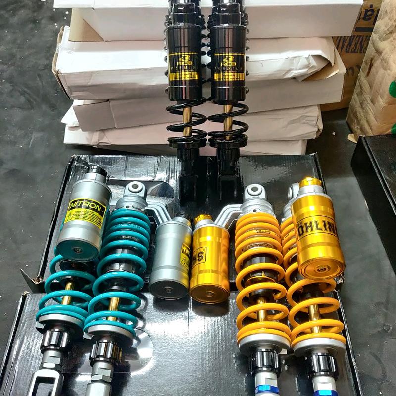 Phuộc sau RCB NITRON Ohlins bình dầu ty vàng gắn Airblade (AB) Nouvo 4 5 6 Sh ý PS Dylan xe điện Feliz Phụ Tùng phuộc rcb