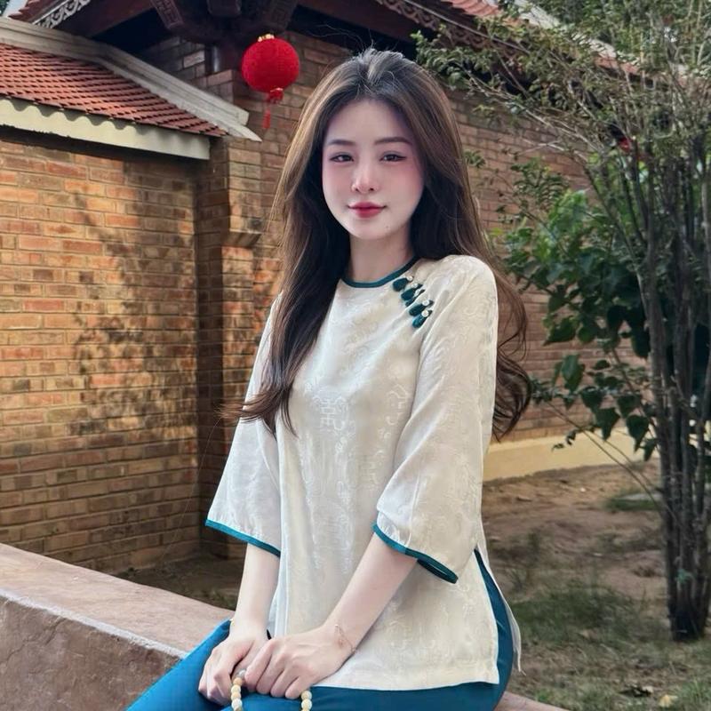 Bộ đồ đi chùa , đồ lam pháp phục đi lễ tằm thọ nhiều màu 7