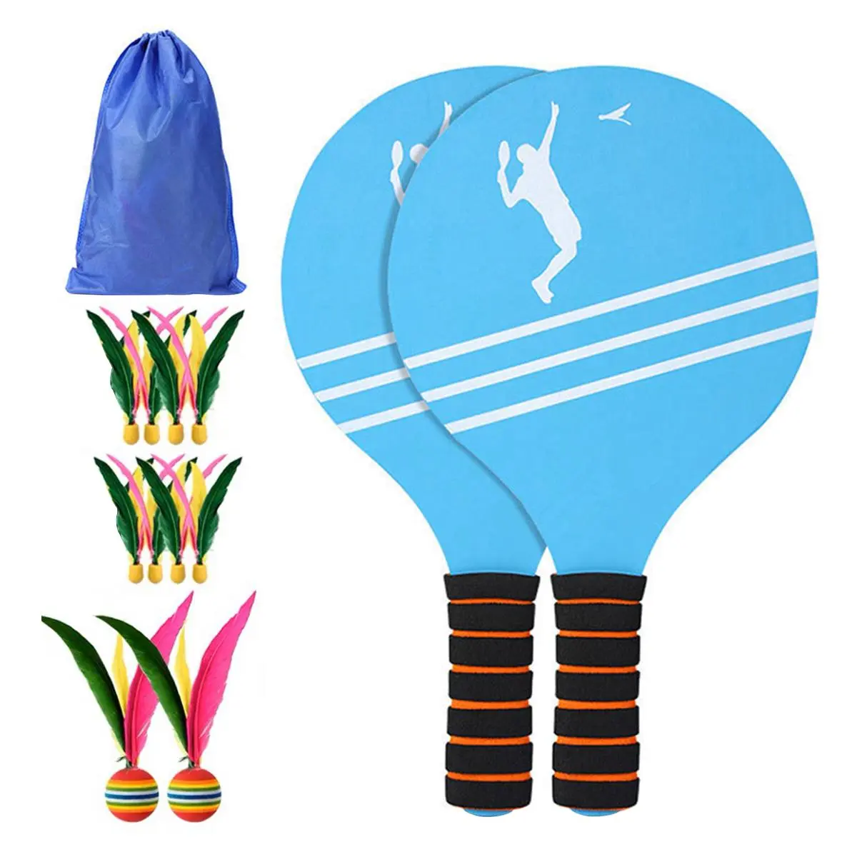 Camping Equipment Badminton Set Badminton Rackets Yard Lawn Game Wooden Rackets