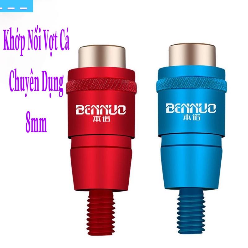 Đầu Nối Cán Vợt cao cấp Bennuo, Phụ Kiện Nối Vợt Cá Mở Rộng Gắn và Gỡ Mặt Vợt Nhanh Chóng Chất Liệu Hợp Kim