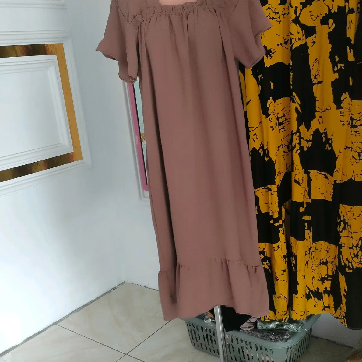 paket 2 pcs daster fuji bahan cringkle terkini 2024