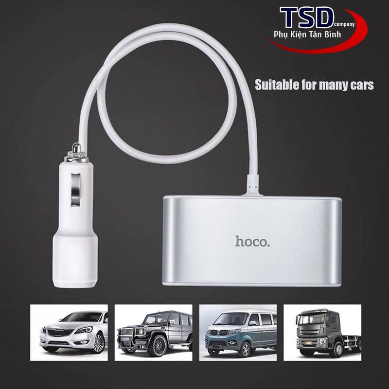 Tẩu Sạc Ô tô Đa Năng Chia Tẩu Hoco Z13 Chính Hãng 1