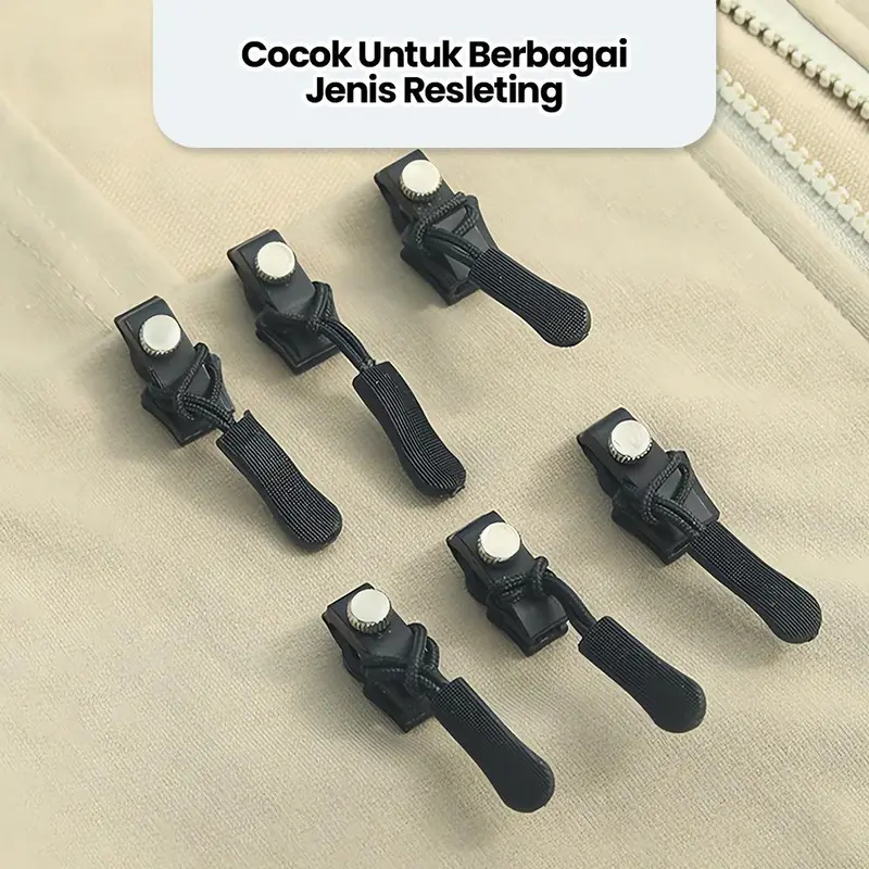 COD Setelan Reparasi ritsleting bagasi, mantel, pakaian, sepatu, dan sepatu bot yang dapat dilepas, kepala ritsleting kunci rantai bit pengganti bebas alat rumah tangga Additional Accessories jaket tali 2