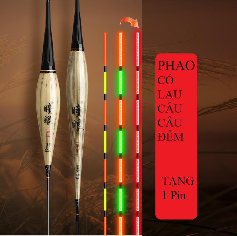 [Đổi màu] PHAO ĐIỆN CỎ LAU LÂU NĂM CAO CẤP CÂU ĐÊM - TẶNG KÈM PIN