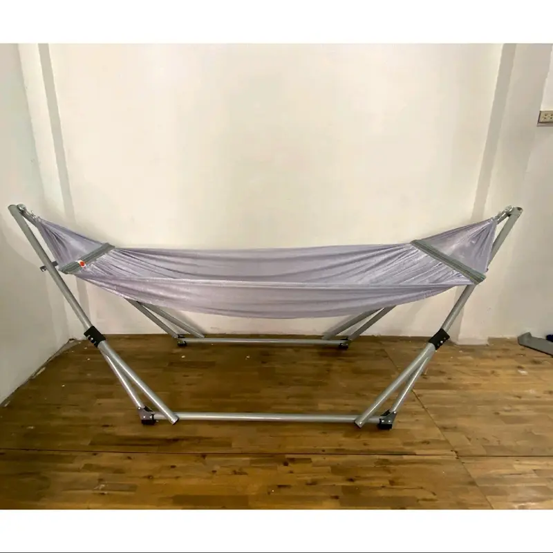 Bộ Khung Võng xếp sơn Bạc chống rỉ sét- hàng cao cấp bao chắc chắn+ lưới võng nhiều màu sắc bao êm khung  võng 6