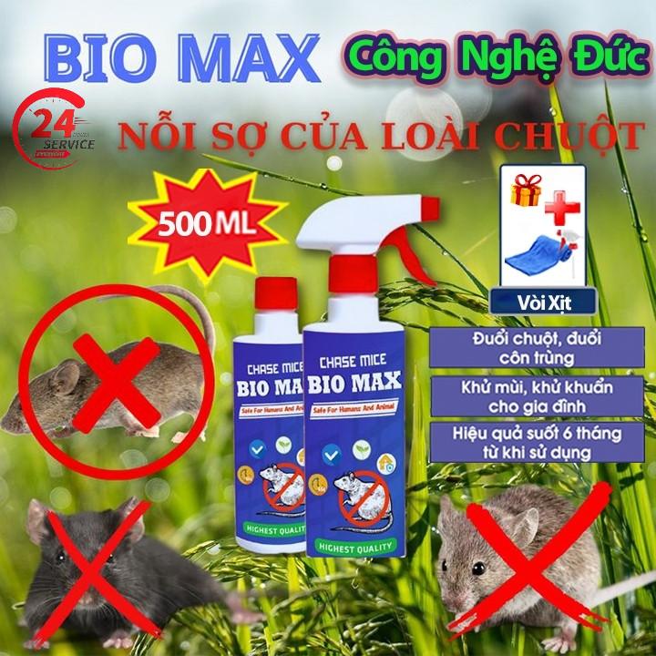  Xịt Đuổi Chuột Gián sinh học BioMAX- Xịt Đuổi Chuột Gián 