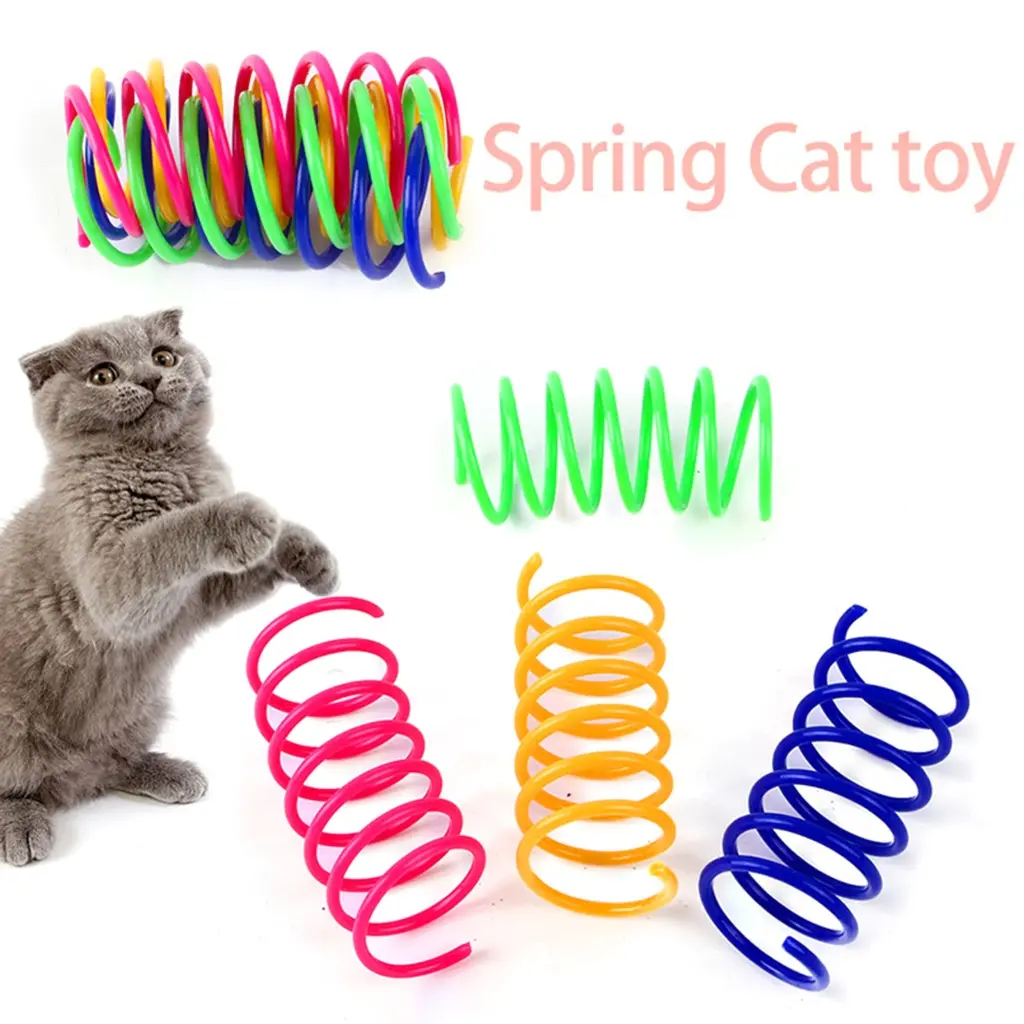KRXWJ Interactive Cat Spring Toy Dog Chasing Spiral Coils Active Healthy Playful Toy