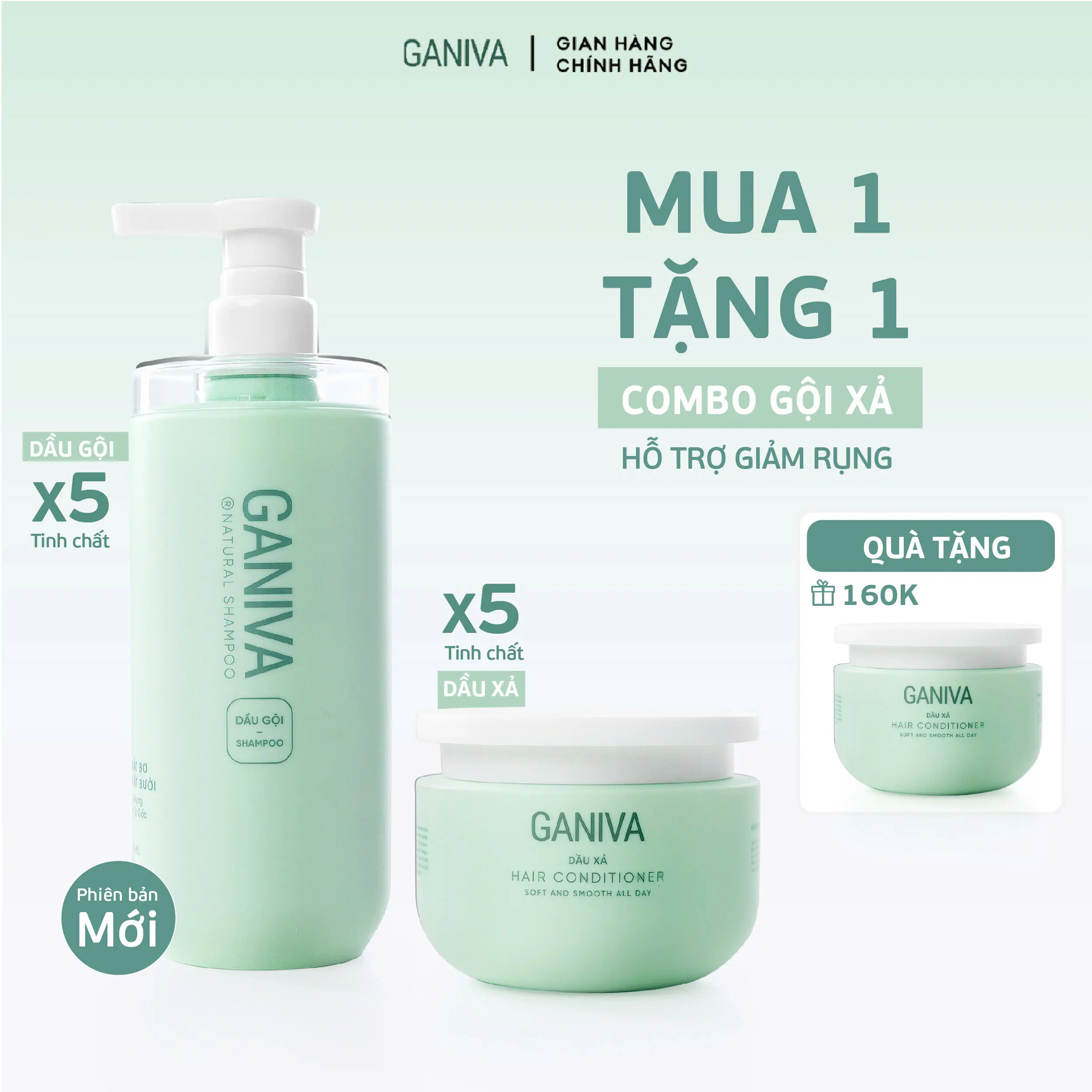 [Mua 1 Được 3] Combo Bộ Gội Xả( Dầu Gội + Dầu Xả) + Tặng Thêm Dầu Xả Hỗ Trợ Giảm Rụng