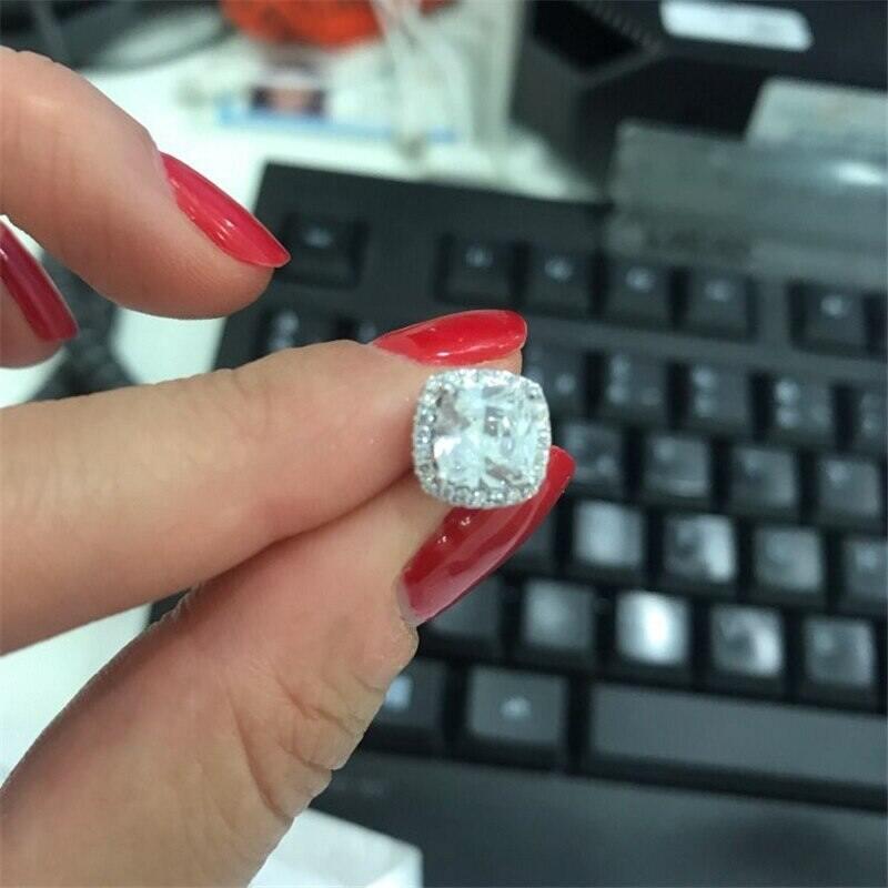 Product Introduction of Huitan Bright White/Yellow/Pink CZ Stud Earrings for Women Fashion Contracted Jewelry High Quality Wedding Engagement Earrings 11