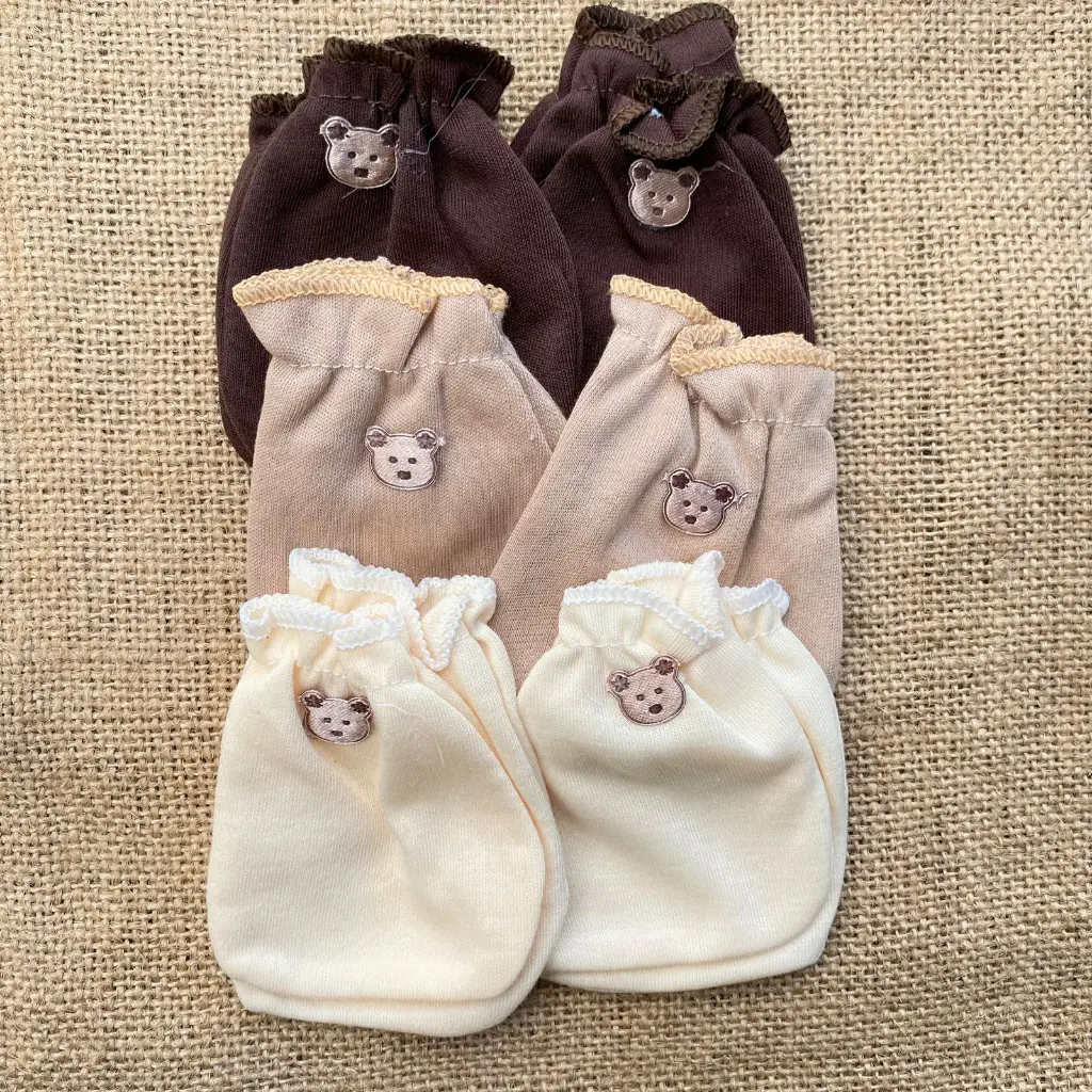 3 Pasang Sarung Tangan 3 Pasang Sarung kaki Pelindung Tangan dan Pelindung Kaki Bayi Newborn ASYAM BABY
