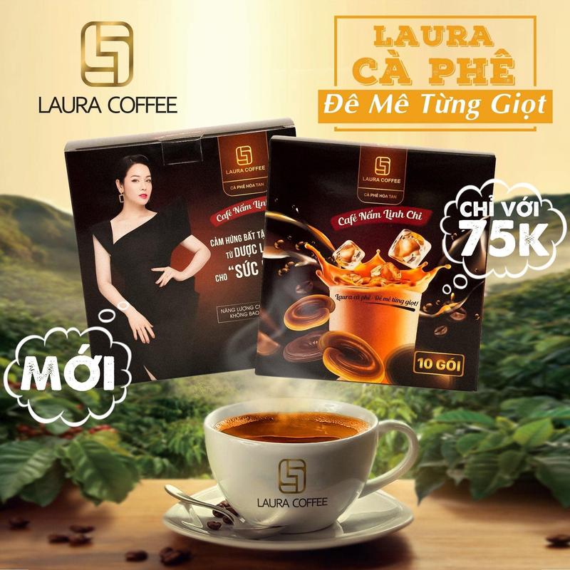 [2 Hộp] Cafe Laura Nhật Kim Anh Đông Trùng + Nấm Linh Chi 4
