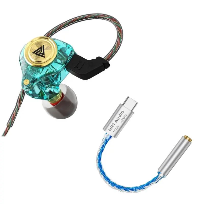 Wired Earphone with TypeC To 3.5mm Adapter, In-ear Design Headphone, Sound Quality Improvement Earphones for Gaming/Music/Live Streaming, Audio 2