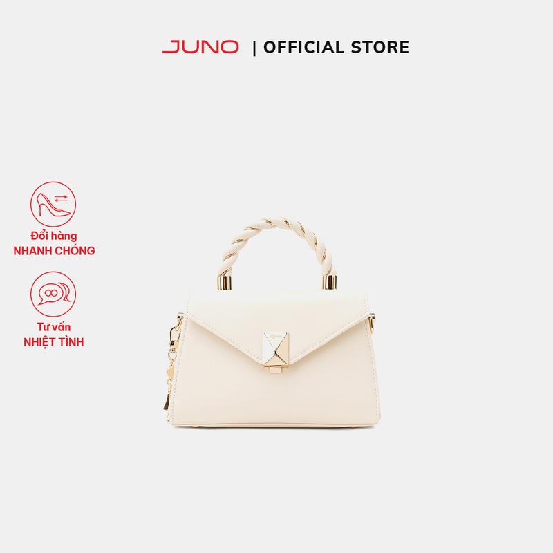 JUNO Túi Xách Nhỏ Tay Cầm Xoắn Phối Charm Trang Trí - TXN879