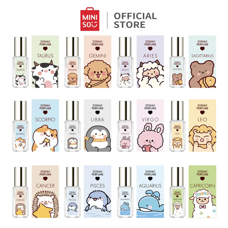 MINISO Parfum Wanita Seri Zodiac 10ml Mini Perfume EDT Hadiah Parfum Farfum Wanita Tahan Lama dan Wangi Original Parfume Travel 0