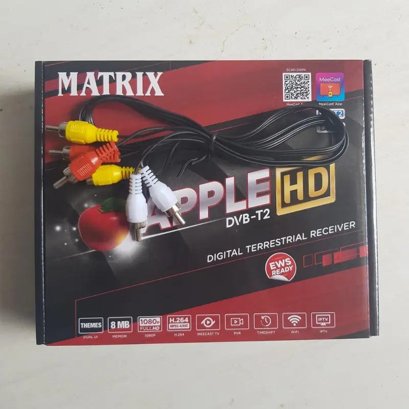 STB SET TOP BOX DVBT2 matrix apple HD TV digital gambar super jernih pakai antena biasa UHF Software Terbaru 3
