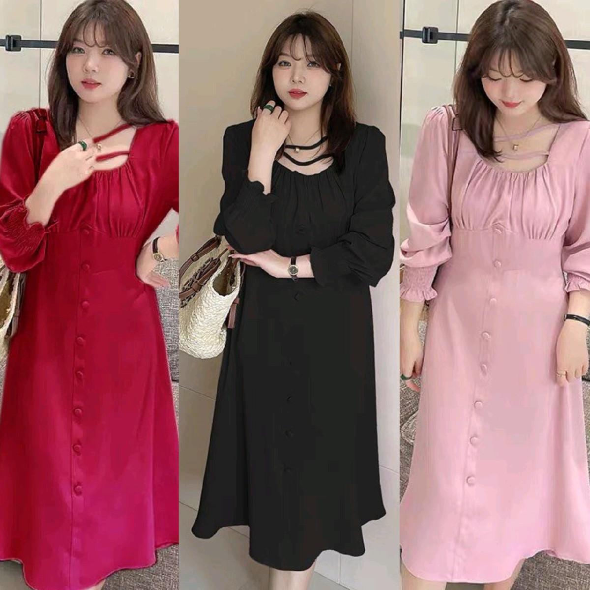 [Xả Kho] Thời Trang Bigsize Váy Dự Tiệc 50 - 100Kg Nữ Cotton Women Dress - A.1058