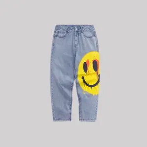 Smile Jeans vol 1 - celana jeans pria wanita baggy oversize streetwear Cotton