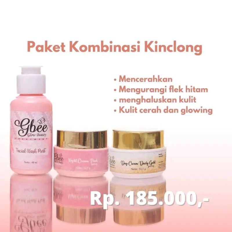 Gbee Glow Beauty Skincare Paket Kinclong Medium Untuk Semua Jenis,Kulit Pemutihan secara Alami Dan Natural, Kontrol Minyak di Wajah, aman bagi wajah Berminyak untuk mengatsi kulit Kusam Perawatan Pembersihan 0