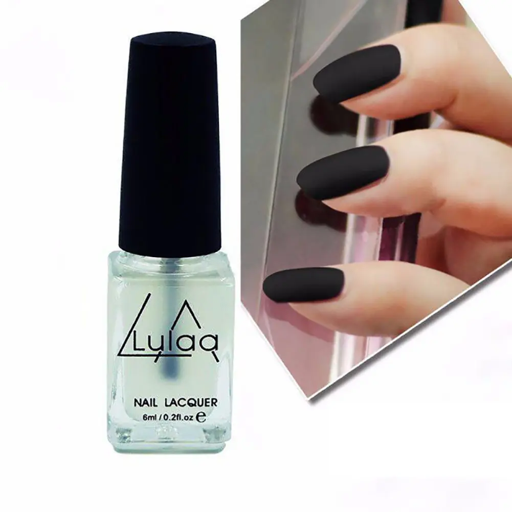 Vykxqwi- 6ml/Bottle Transparent Nail Art Polish Matte Top Coat Professional Manicure Tool