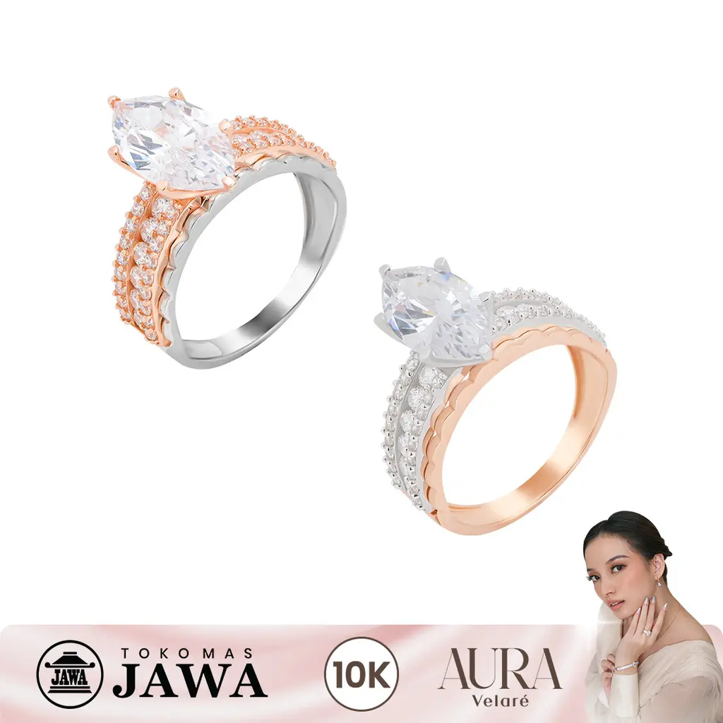 Cincin Emas Aura Velare Collection Kadar 10 Karat Toko Mas Jawa