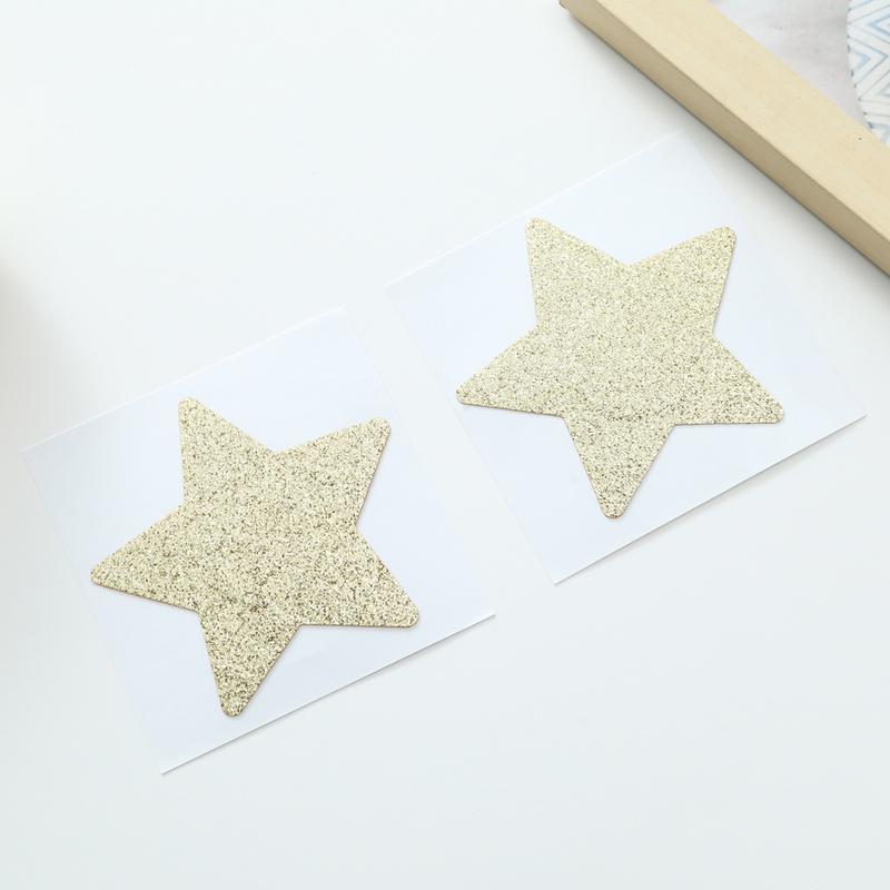 Product Introduction of Custom Cross-border Glitter Disposable Pasties Heart-shaped Sexy Breathable Thin Self-adhesive Women's Chest Stickers 6