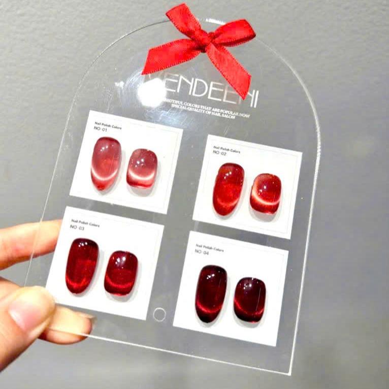 Sét Sơn Mắt Mèo Ánh Trăng Vendeeni 4 chai dung tích 15ml kèm bảng màu siêu xinh cho Nữ